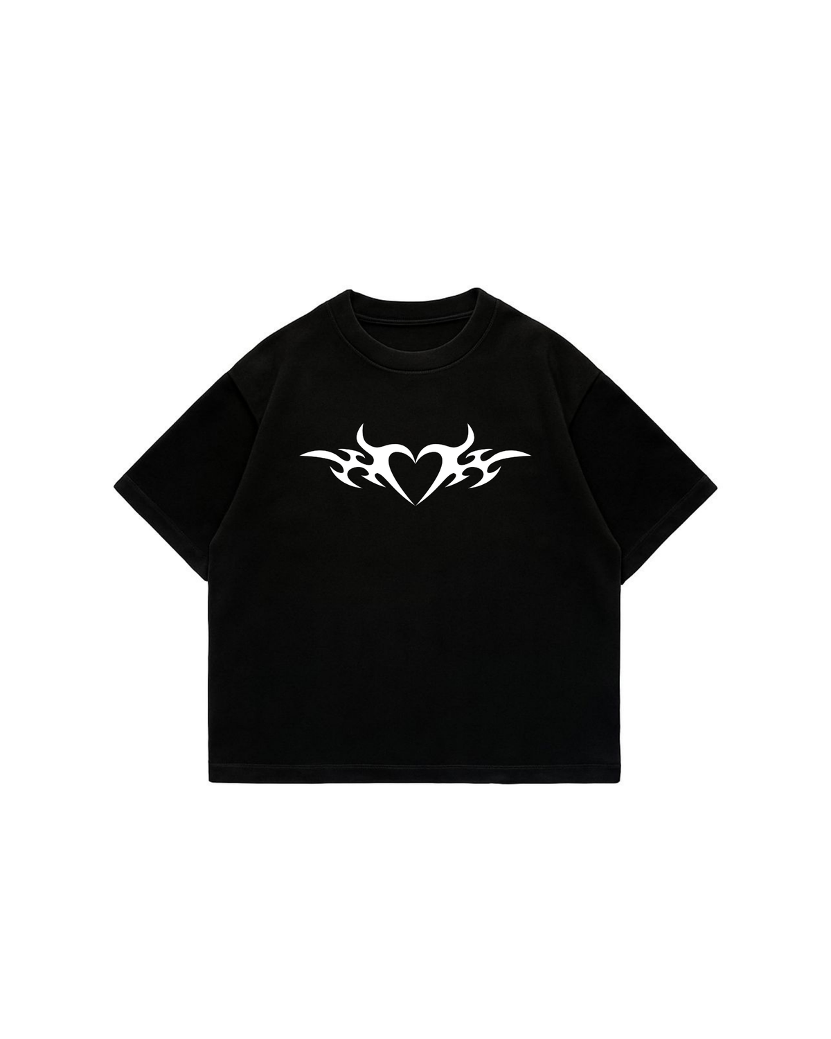 With Love - Premium Boxy T-Shirt Black Puff