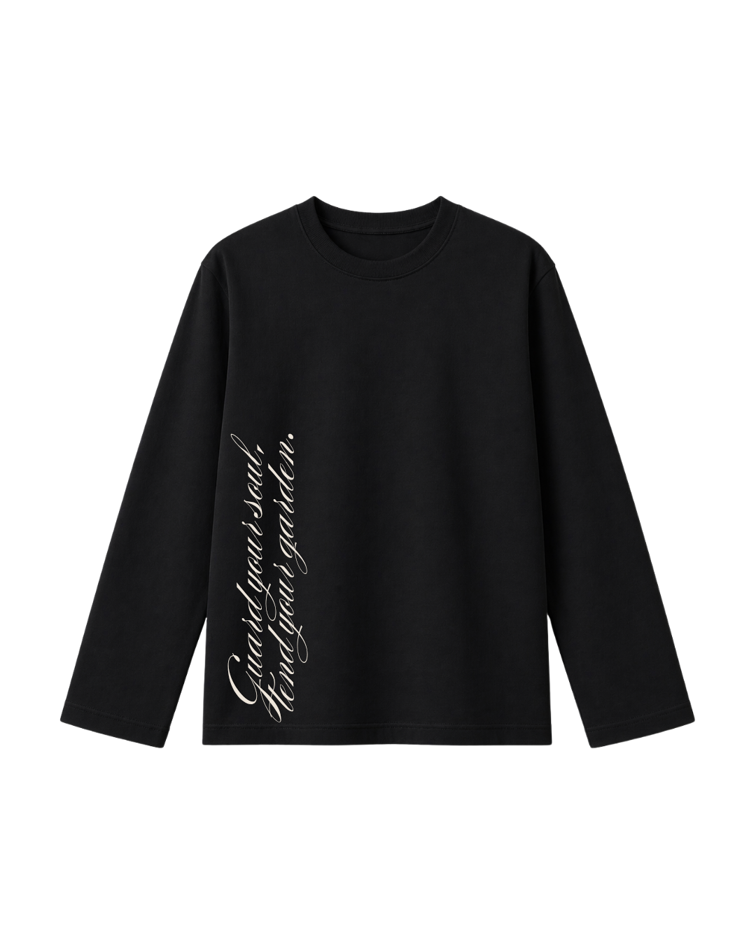 Garden Drawing-Camiseta Manga larga black