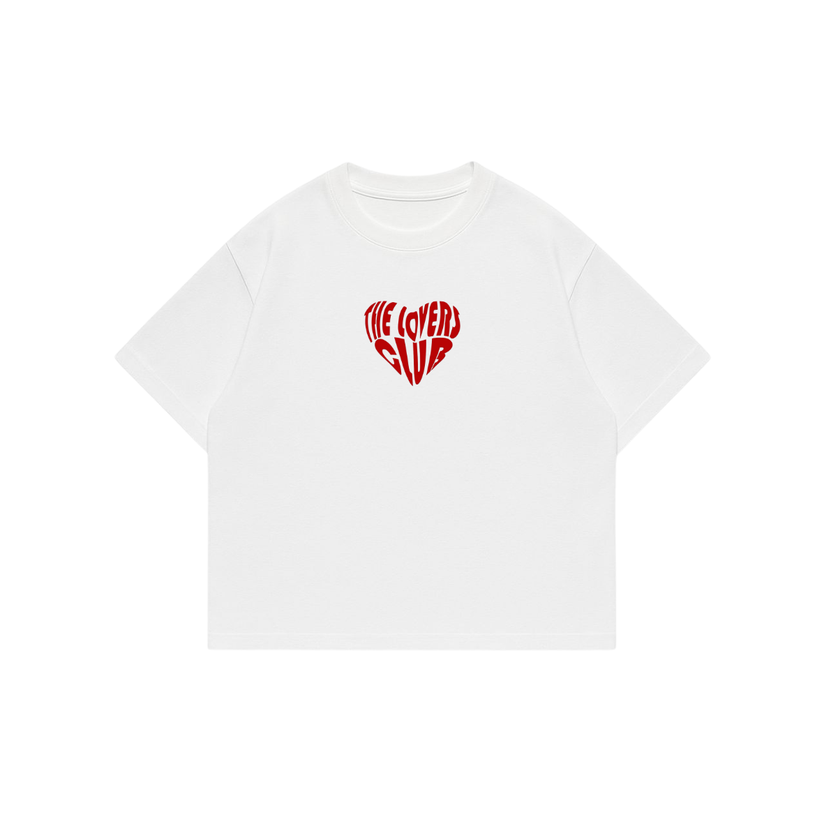 The lovers club - Premium Boxi T-Shirt white puff