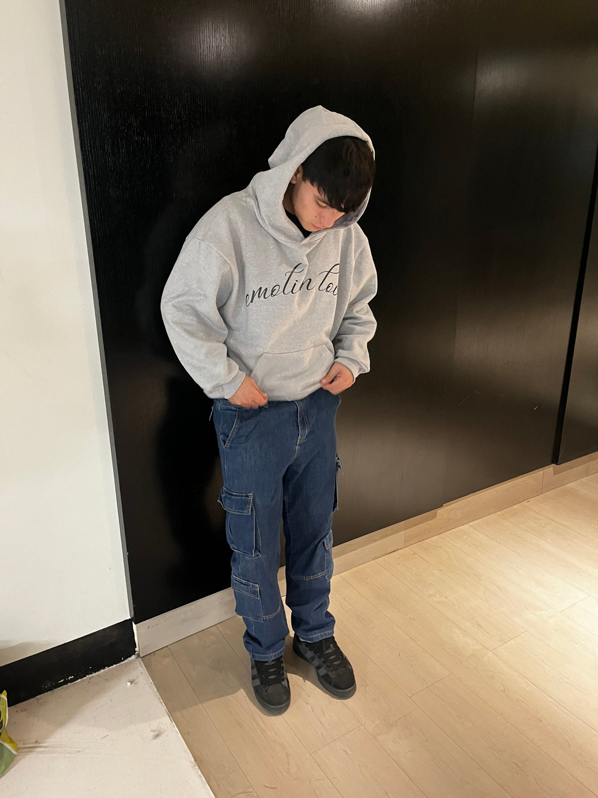 In Love -Hoodie Mangas Globos grey