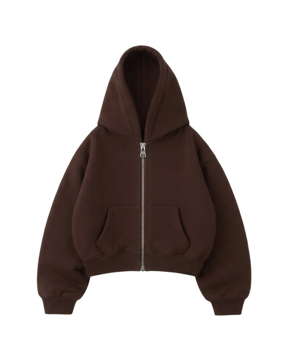 Flying - Hoodie Mangas Globo Zip Coffe