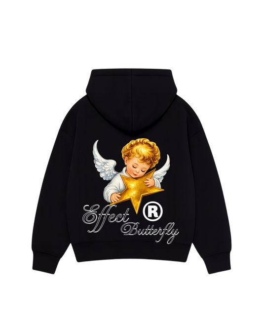 Effect Butterfly Angel - Hoodie zip Clásico black