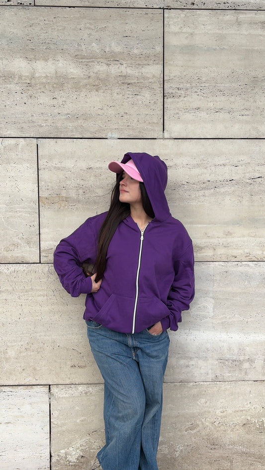 Basic Purple - Hoodie Zip Classic