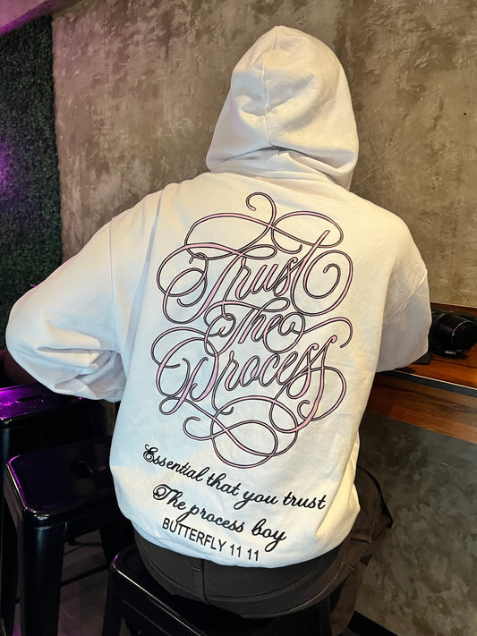Trust The Process - Hoodie Mangas  Globo White