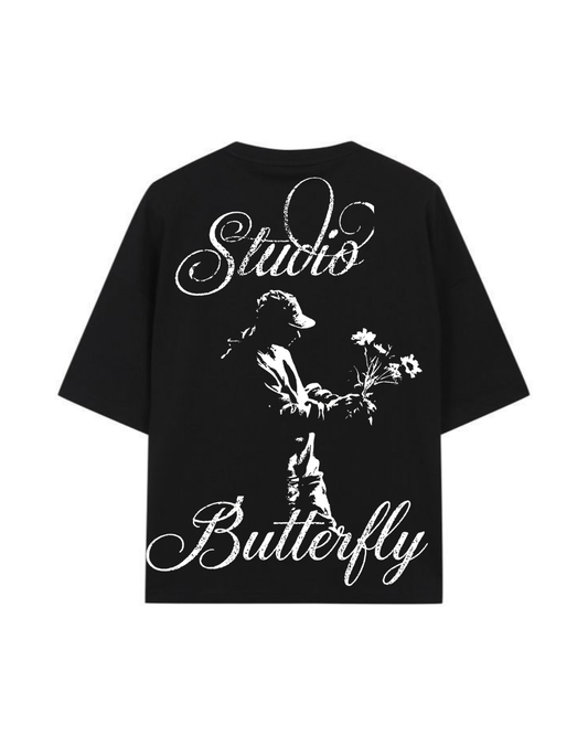 Tshirt Oversized Studio Butterfly Black