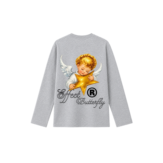 Effect Butterfly Angel -  Camiseta Manga Larga grey