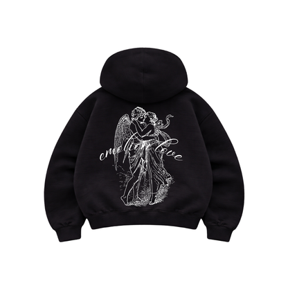 Emotion Love - Hoodie Zip Mangas Globos Black