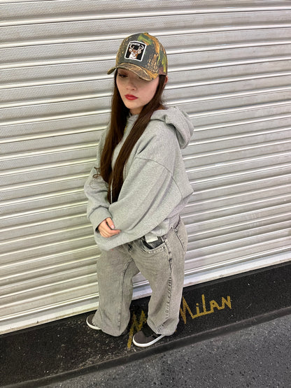 Basic Grey - Hoodie Mangas Globos
