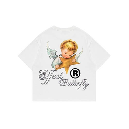 Effect Butterfly Angel  -  Premium Boxy T-Shirt white