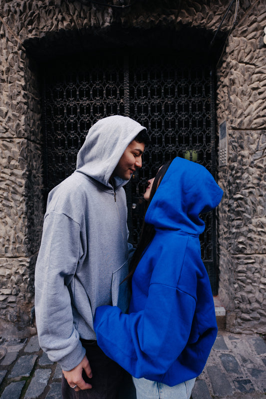 Basic Blue - Hoodie Mangas Globo