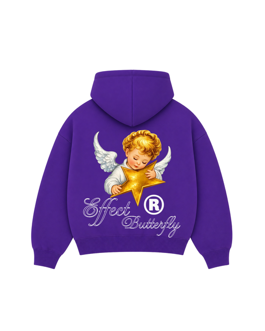Effect Butterfly Angel - Hoodie zip Clásico purple