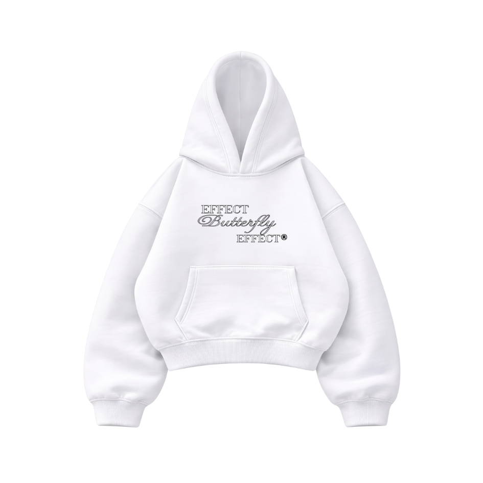 Effect Butterfly Angel - Hoodie Mangas Globo White