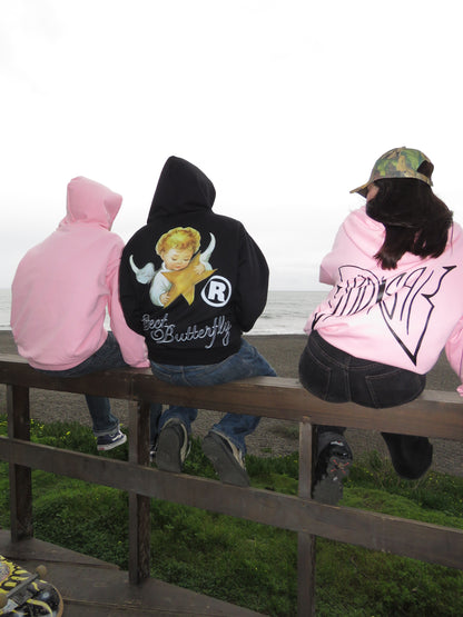 Effect Butterfly Angel - Hoodie Mangas Black