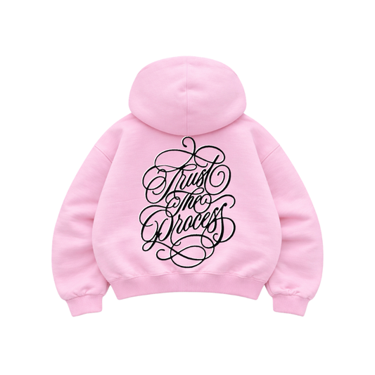 Trust The Process - Hoodie Mangas Globo Pink
