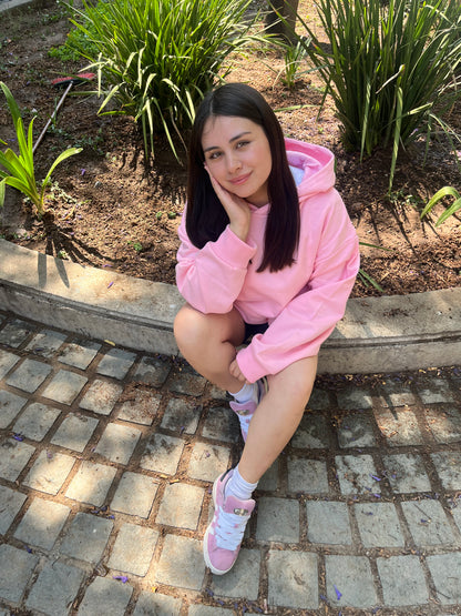 Basic Pink -Hoodie Mangas Globos