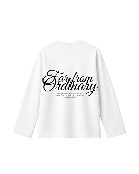 Far From Ordinary  - Camiseta Manga Larga white