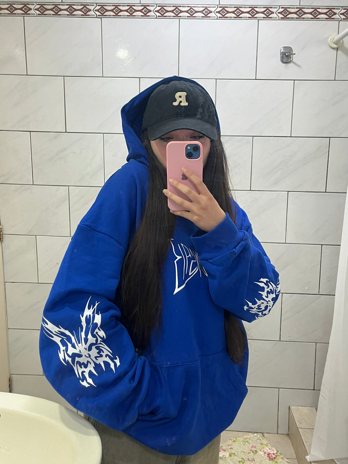 Butterfly Emblem - Hoodie Mangas Globo Blue