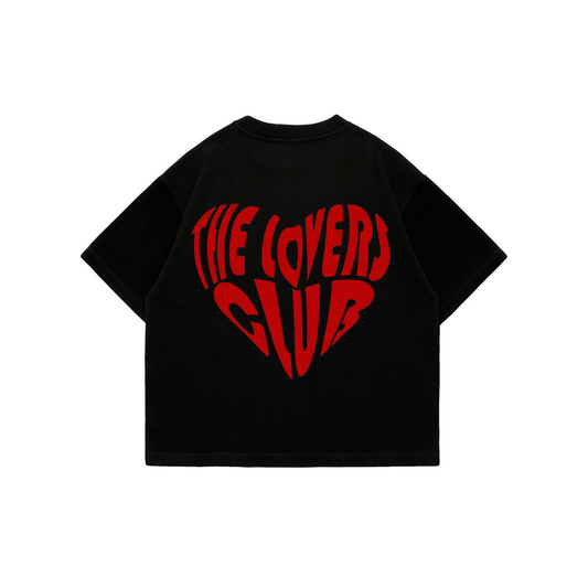 The Lovers Club -  Premium Boxy T-Shirt black puff