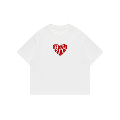 The lovers club - Premium Boxi T-Shirt white puff