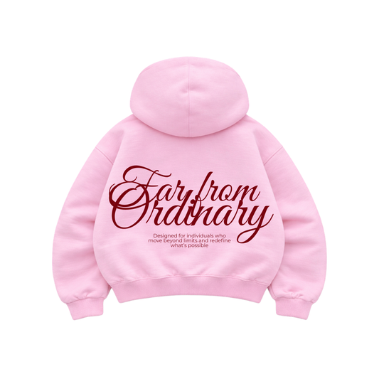 Far From Ordinary - Hoodie Mangas Globo Pink