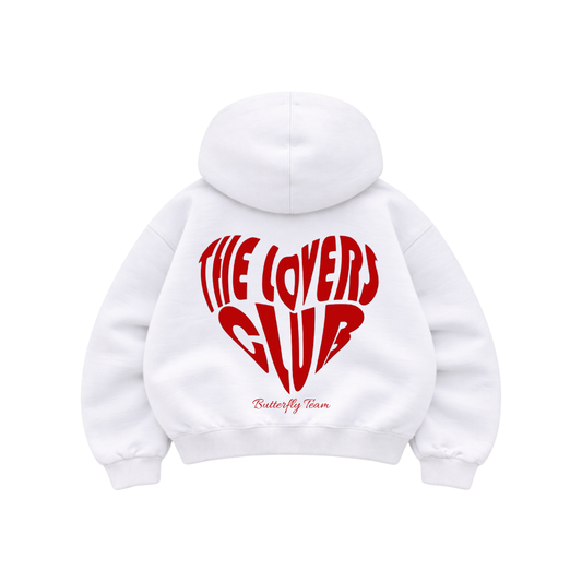 The Lovers Club - Hoodie Mangas Globo White