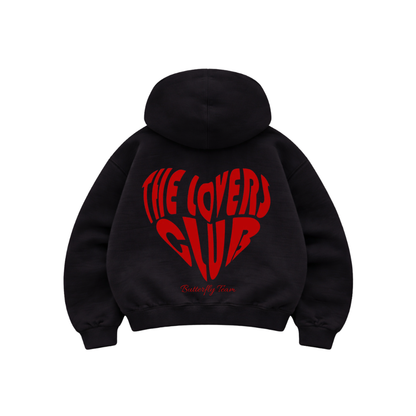 The Lovers Club - Hoodie Zip Mangas Globos Black