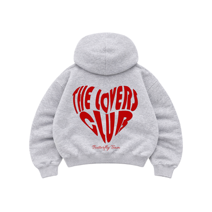 The Lovers Club - Hoodie Zip Mangas Globos Gris
