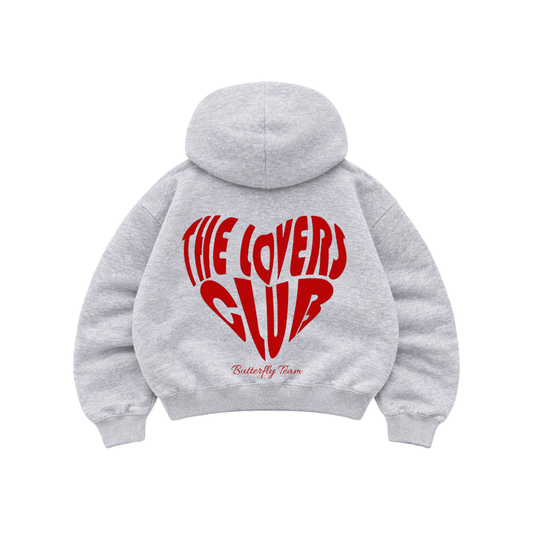 The Lovers Club - Hoodie Zip Mangas Globos Gris