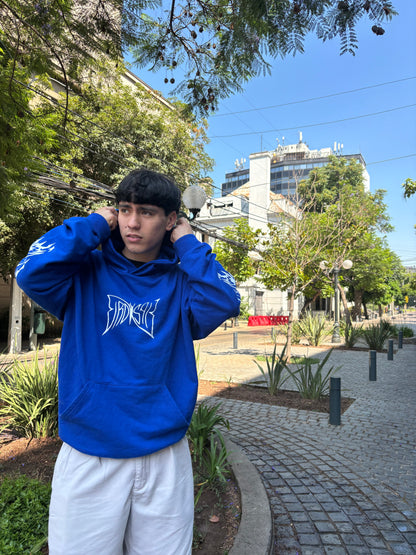 Butterfly Emblem - Hoodie Mangas Globo Blue