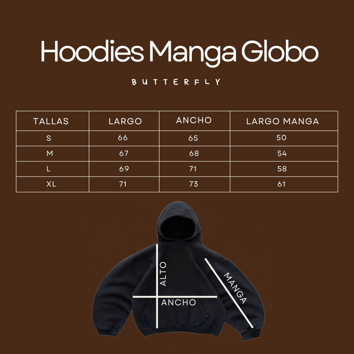 Butterfly Emblem - Hoodie Mangas Globo Black