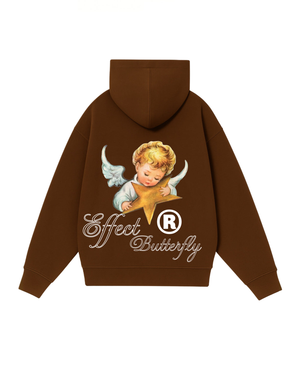 Effect Butterfly Angel - Hoodie Clásico coffe