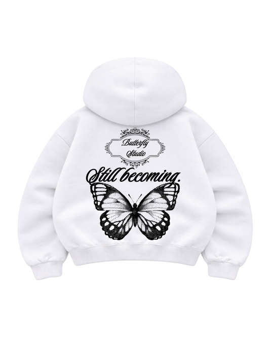 Still becoming - Hoodie Mangas Globo White