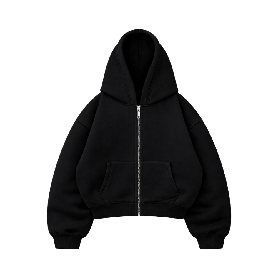 Emotion Love - Hoodie Zip Mangas Globos Black
