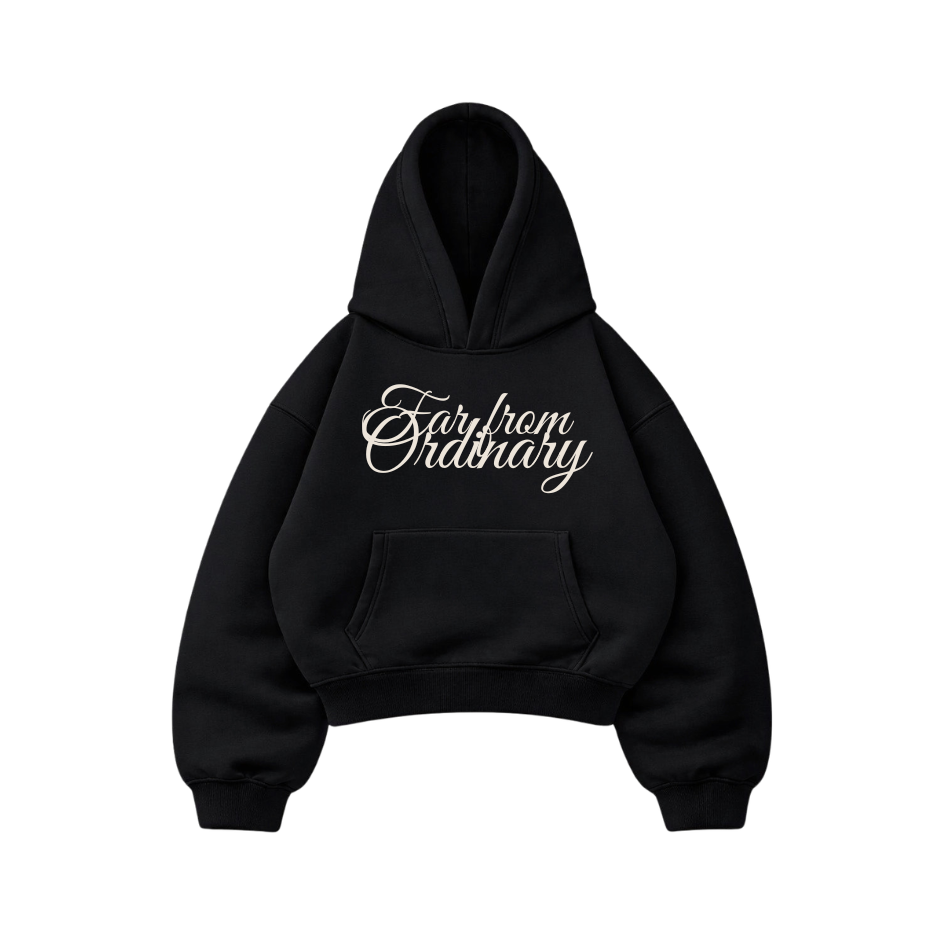 Far From Ordinary - Hoodie Mangas Globo Black