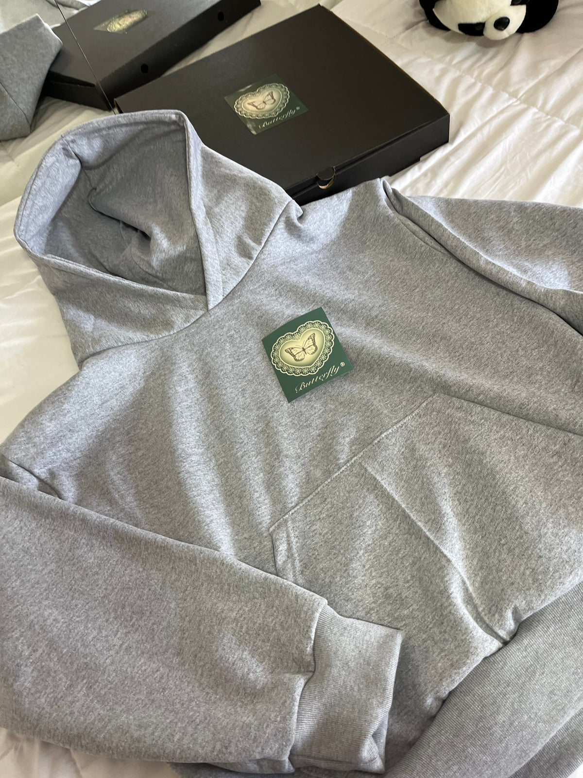 Basic Grey - Hoodie Mangas Globos