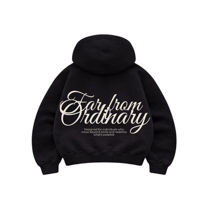 Far From Ordinary - Hoodie Mangas Globo Black