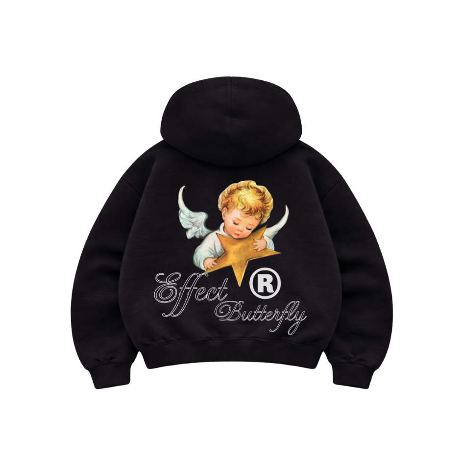 Effect Butterfly Angel - Hoodie Mangas Black