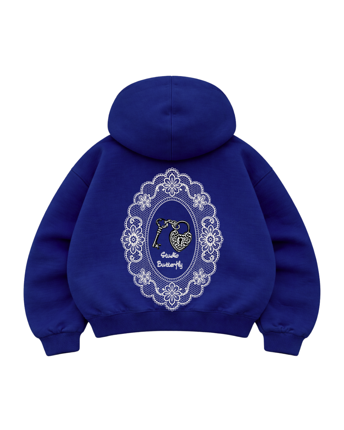 Key Heart - Hoodie Mangas Globo Blue France