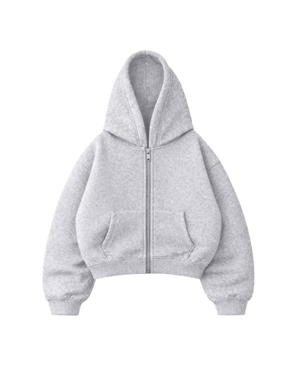 The Lovers Club - Hoodie Zip Mangas Globos Gris