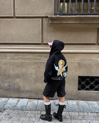 Effect Butterfly Angel - Hoodie zip Clásico black