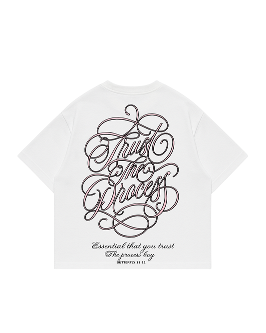 Trust The Process - Premium Boxy T-Shirt white