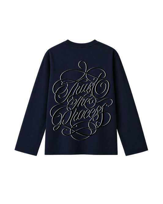Trust The Process  - Camiseta Manga Larga blue Marine