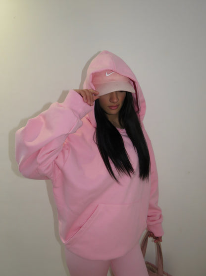 Basic Pink -Hoodie Mangas Globos