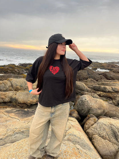 The Lovers Club -  Premium Boxy T-Shirt black puff