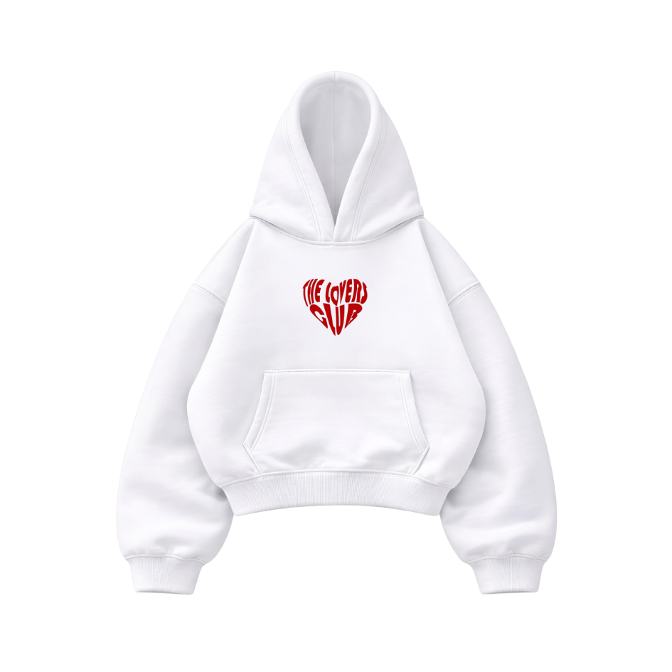 The Lovers Club - Hoodie Mangas Globo White