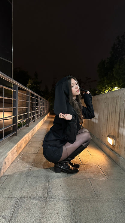 Basic Black - Hoodie Bunny