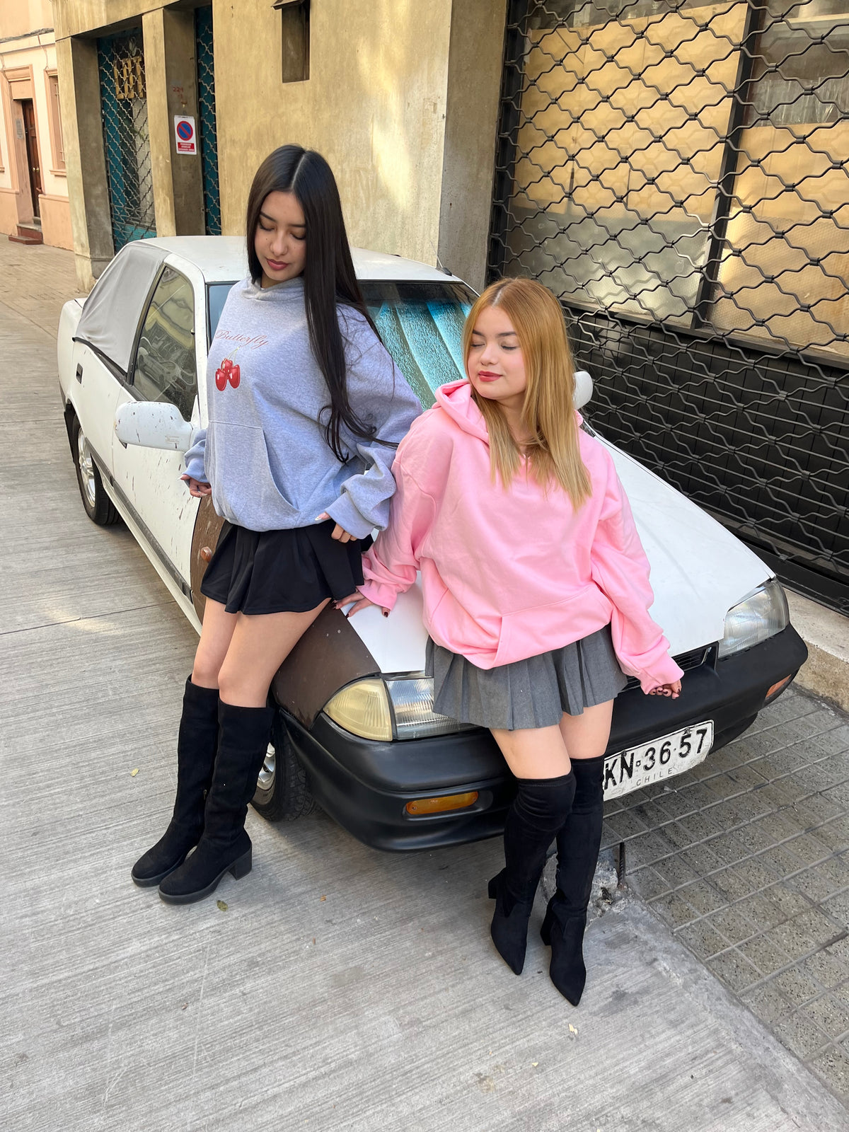 Basic Pink -Hoodie Mangas Globos