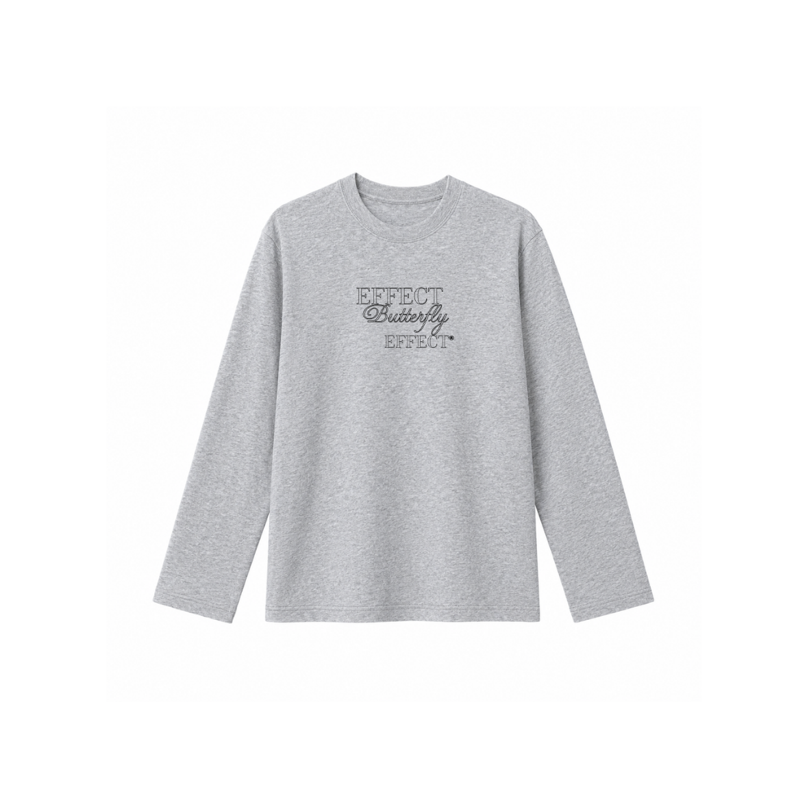 Effect Butterfly Angel -  Camiseta Manga Larga grey