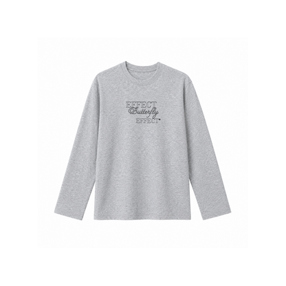 Effect Butterfly Angel -  Camiseta Manga Larga grey
