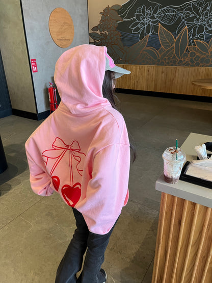 With Love - Hoodie Mangas Globos Pink